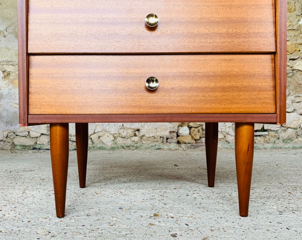 Vintage chest of drawers, 5 drawers in teak Circa 60