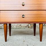 Vintage chest of drawers, 5 drawers in teak Circa 60