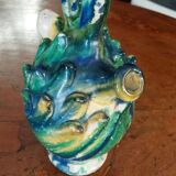 Antique glazed terracotta jug from Seminara Calabria, signed Ditto