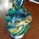Antique glazed terracotta jug from Seminara Calabria, signed Ditto