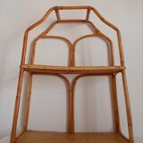Rattan and bamboo shelf