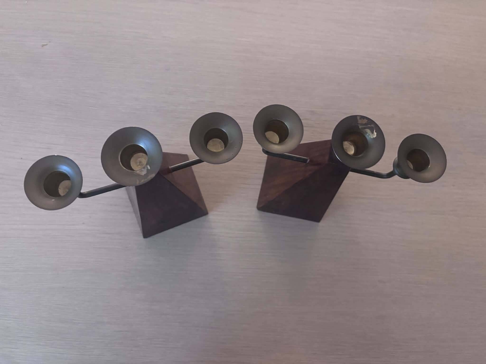 Candle holders pair