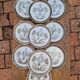 Set of 10 Flat Plates in Stoneware from Longchamp Manufacture