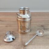 Silver metal milk jar