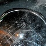 Sèvres large molded crystal vase, modernist design, H48.5