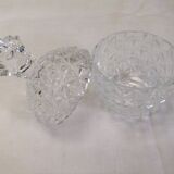 Bonbonnière en cristal ananas vintage sucrier pot couvert