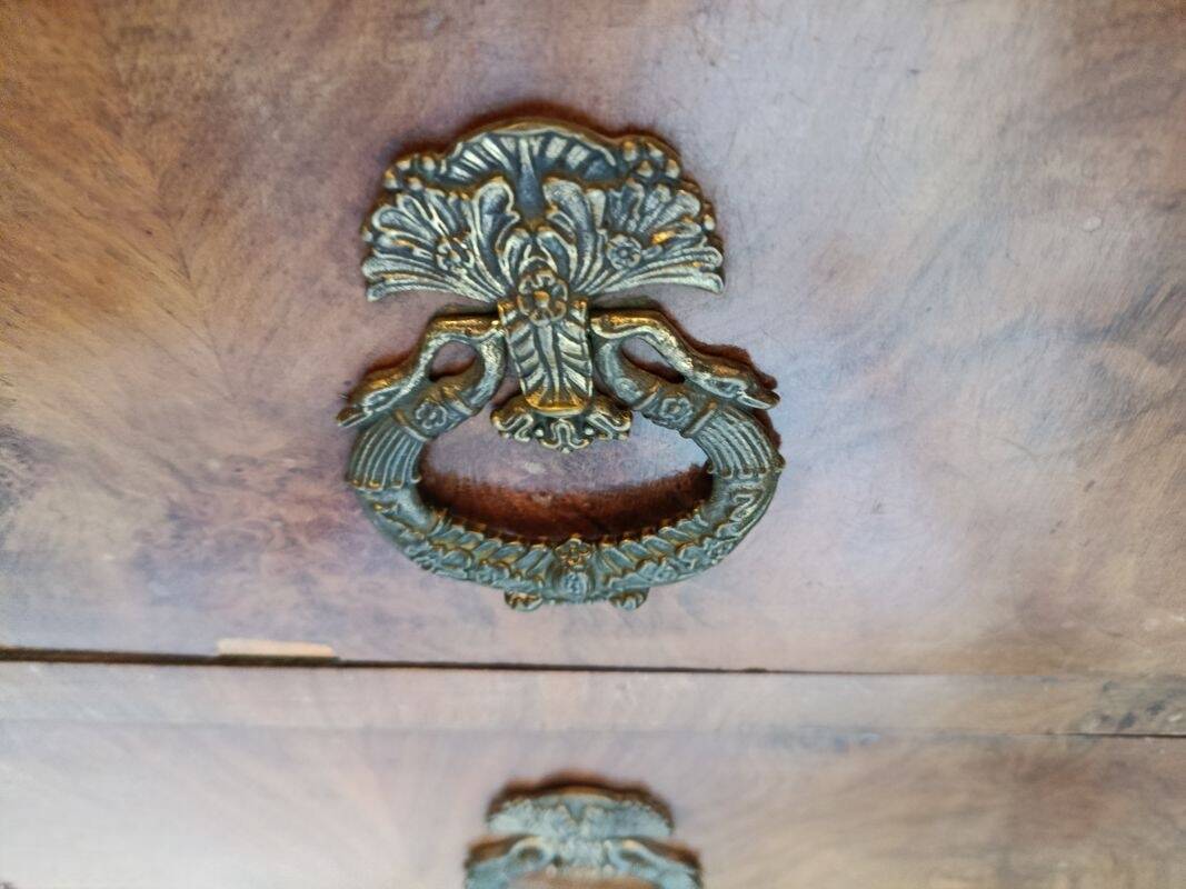 Louis-Philippe secretary chest of drawers with marble top