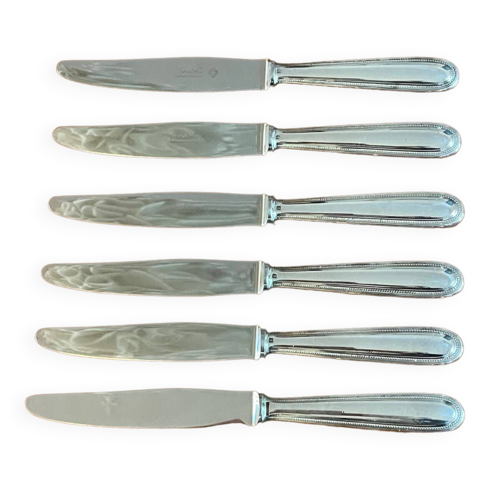 Christofle pearls 6 dessert cheese dessert knives