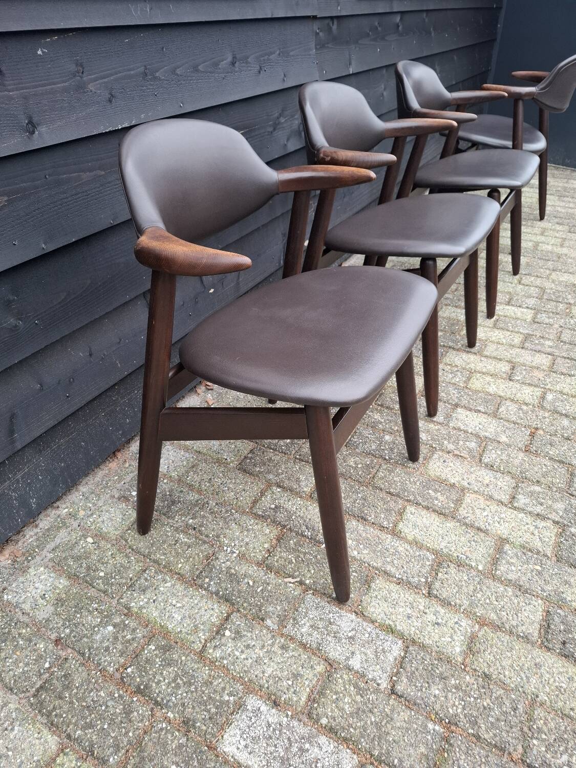 4 tijsseling cowhorn chairs