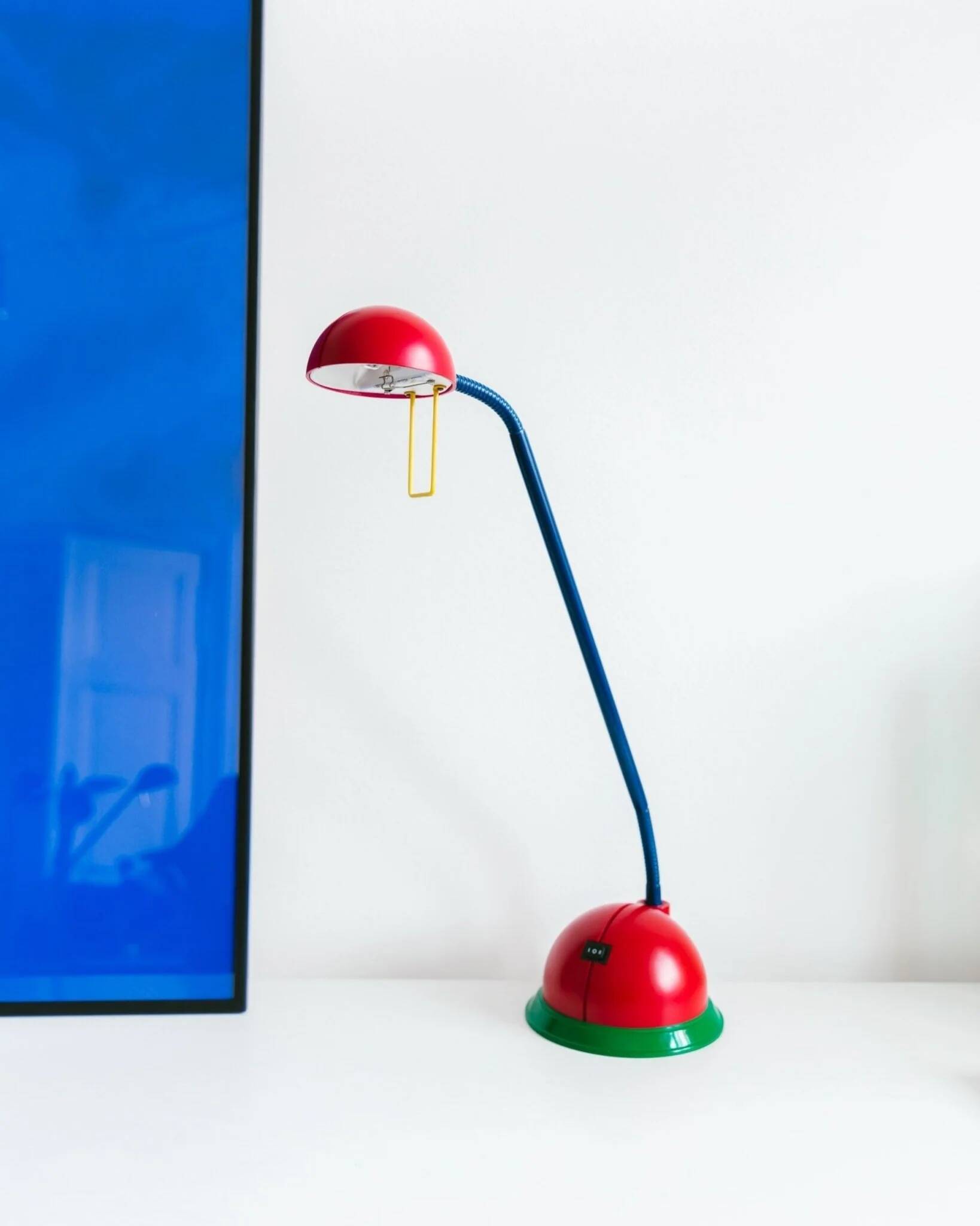 Multicolore Memphis Desk Lamp in Painted Metal and Plastic - 80s/90s Pop Art
