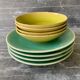 Assiettes Jars Tourron jade & tilleul