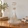 Vintage twisted glass carafe with stopper – H 31 cm