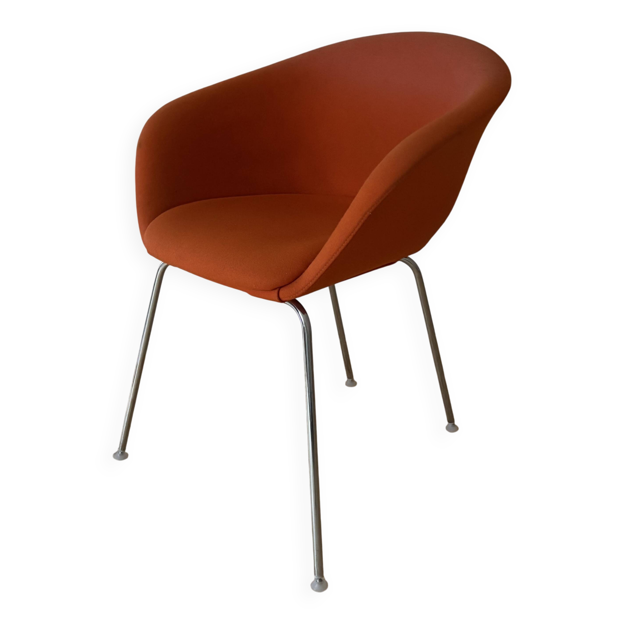 Arper Duna orange armchair