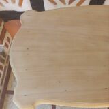 Small sandblasted wood desk table