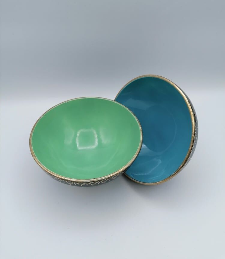 Two Sarreguemine bowls