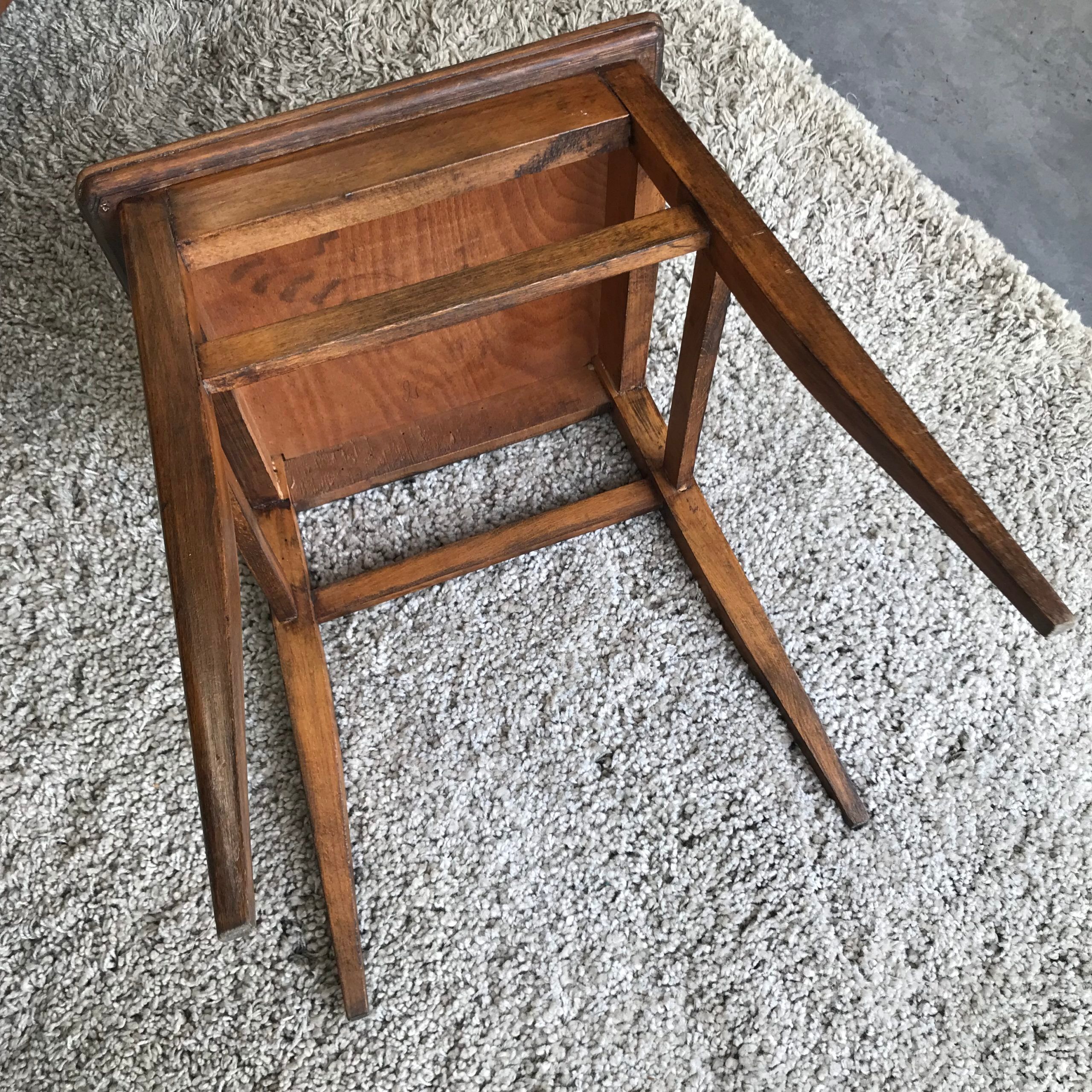 Square wooden table