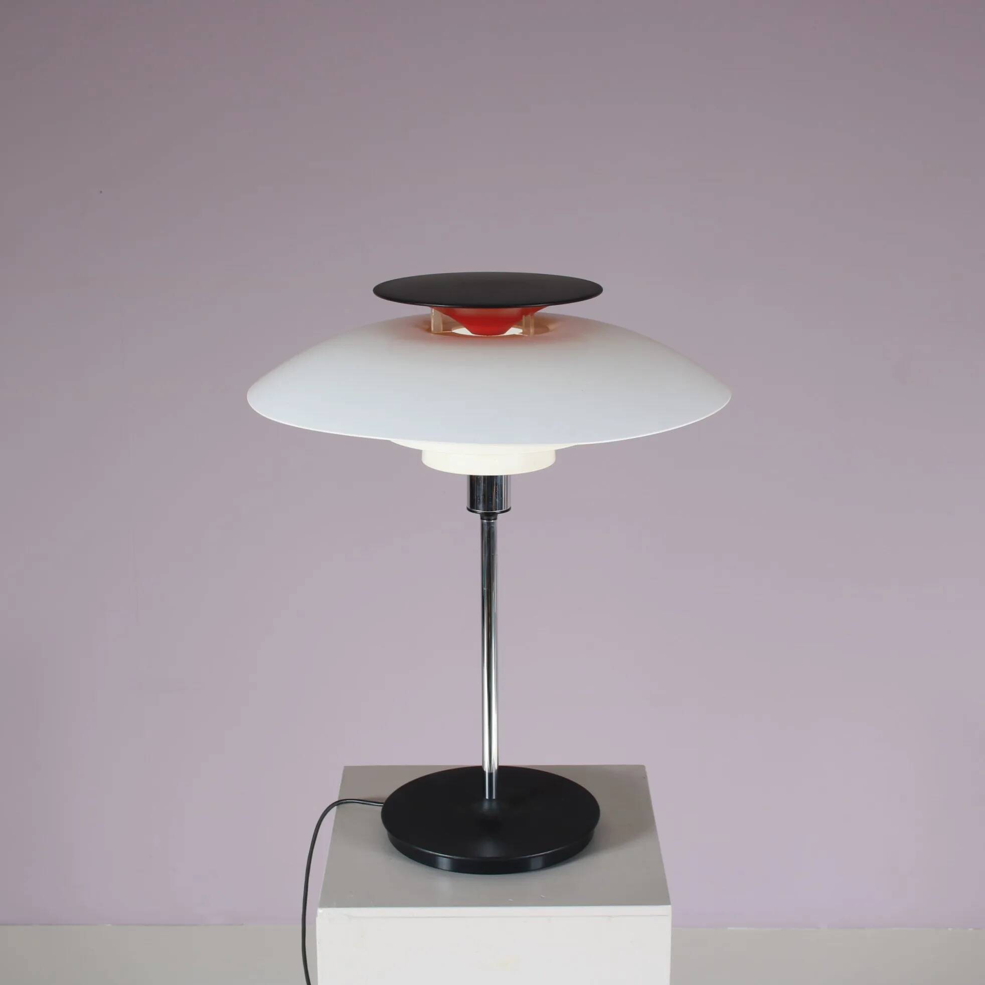 1970s Poul Henningsen “PH80” table lamp for Louis Poulsen, Denmark