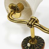 Pair of Wall Sconces in Brass from Viennese Modernism Hugo Gorge, Austria, 1940s