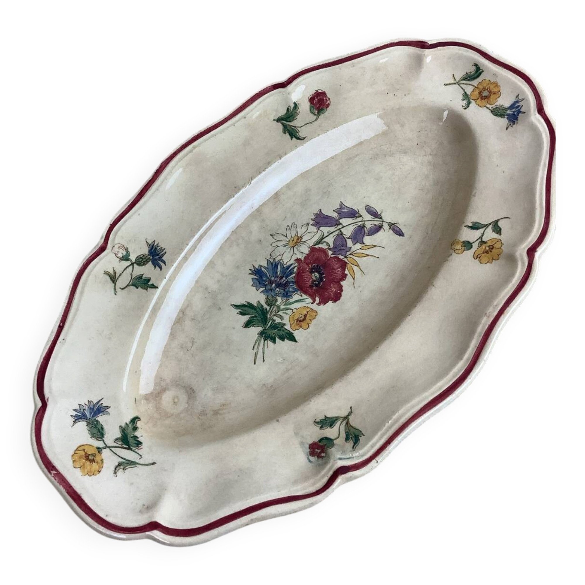 Old Sarreguemines platter