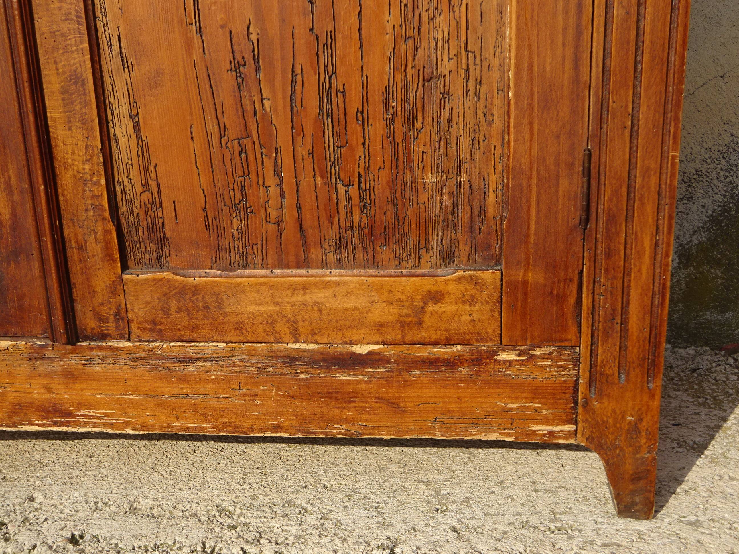 Old Parisian pine sideboard