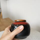 Vase vintage à glaçure lave : KIL Yougoslavie, décoration style milieu du siècle des années 1970