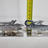 Set of four art deco knife holders after Benjamin Rabier, 1930
