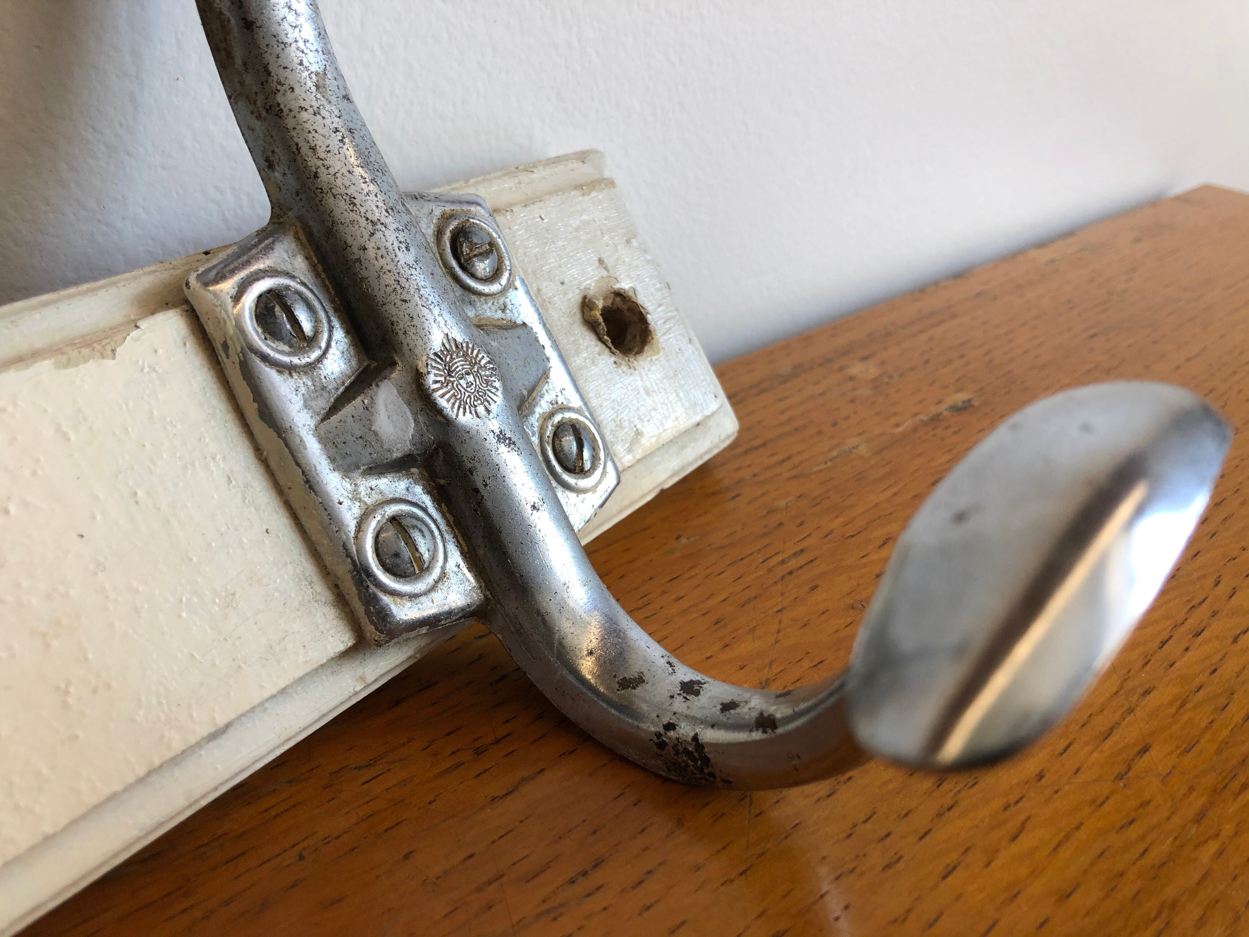 Old coat rack white sun hallmark