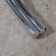 Glass round table chrome feet