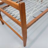 Pair of vintage stackable daybeds in oak wood and metal from the 60s