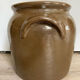 Brown stoneware jar