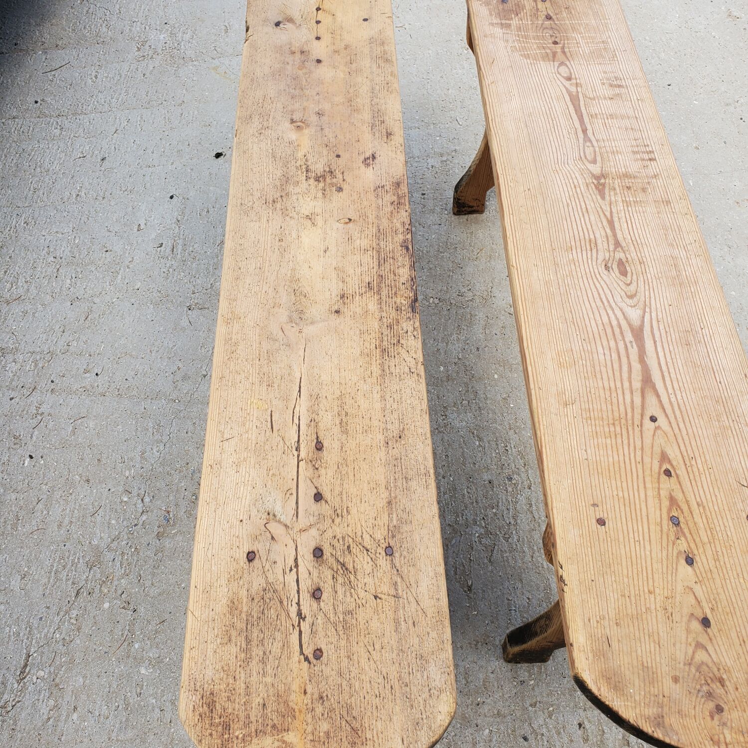 Pair of wooden benches