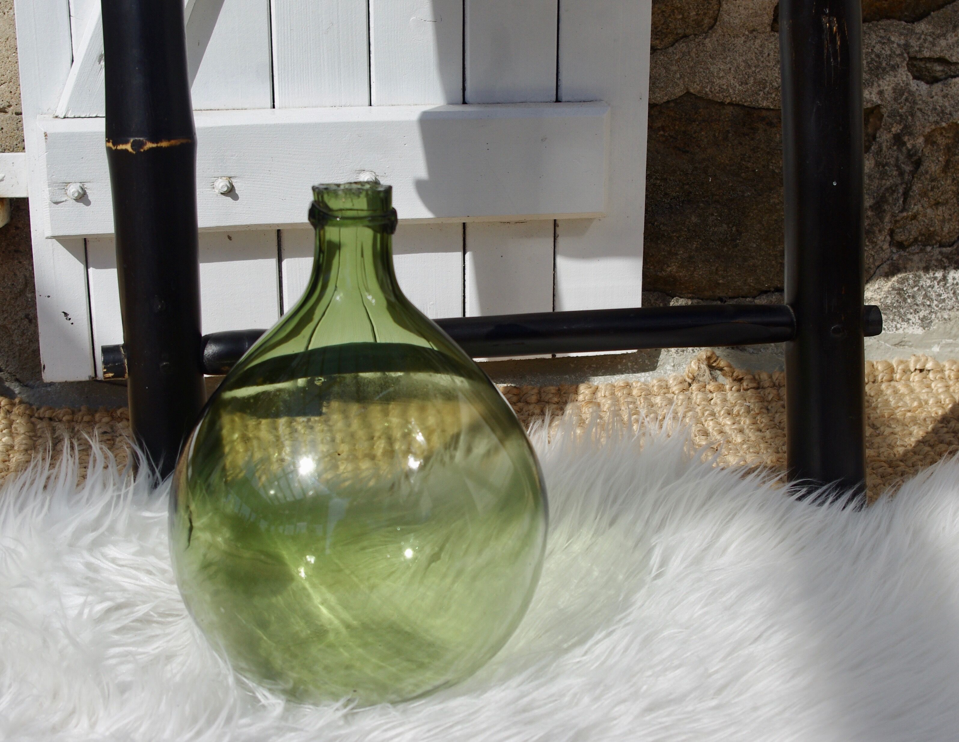 Khaki green demijohn 5 litres