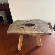 Small rustic farm stool