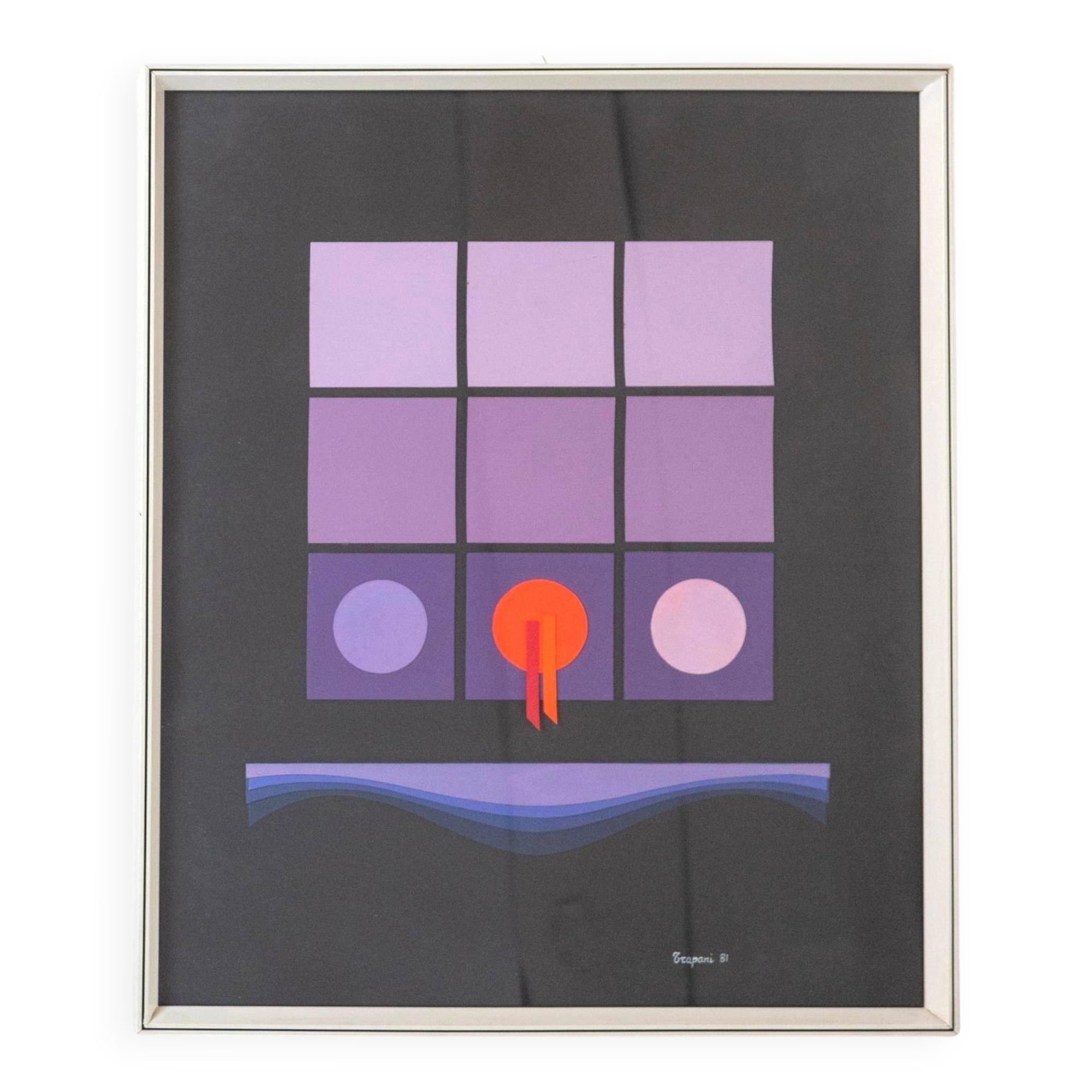 1980s Italian Modern Art Collage Poster created by Angela Trapani