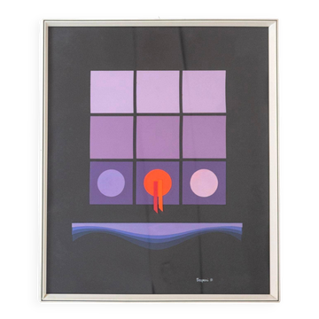1980s Italian Modern Art Collage Poster created by Angela Trapani