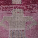 Vintage Turkish rug from Oushak, hand-woven 91x300 cm