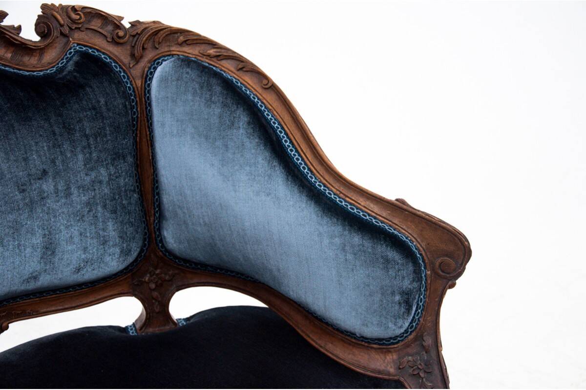 French antique armchairs from around 1890. After renovation.