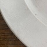 Set of large round white earthenware dishes from Creil and Montereau, 19th century