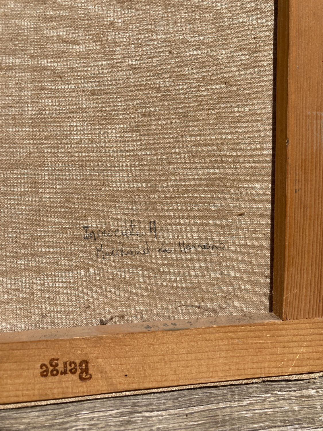 Anxian painting Painting seller of brown on vintage canvas