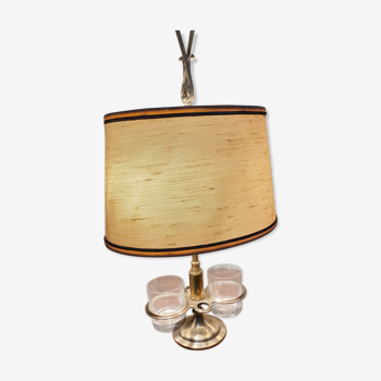 Lampe bouillotte avec 2 verres en cristal de Baccarat