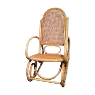 Rocking-chair chair en rotin