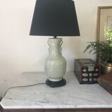 Lampe en céramique vintage vert céladon