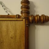 Antique turned wooden mirror in bamboo style, late 19th century A116