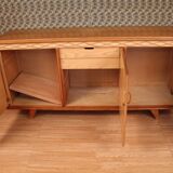 Wood and rattan sideboard