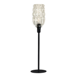 Table lamp with bubbled tubular glass shade