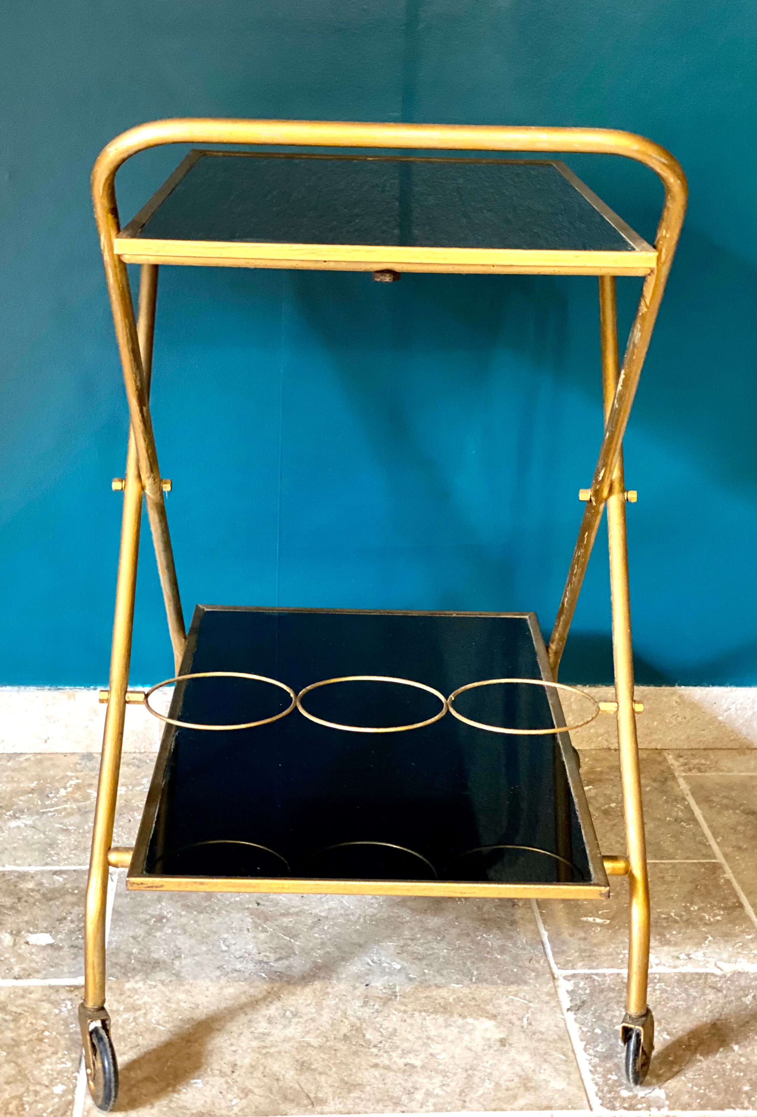 Glass and brass service