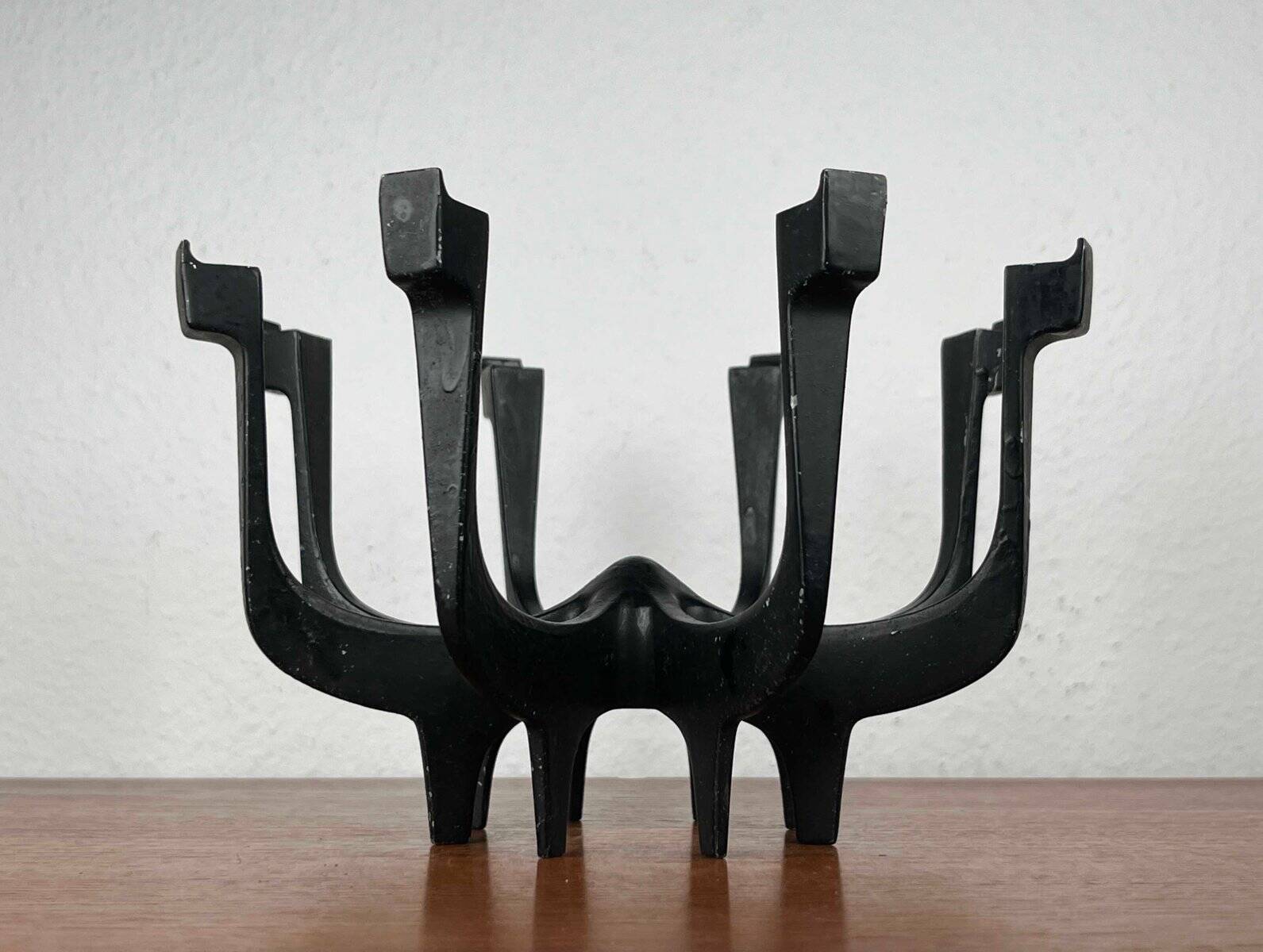 Danish metal candlestick in mid-century style by Gunnar Cyren for Dansk Designs Denmark, 1960s.