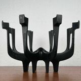 Danish metal candlestick in mid-century style by Gunnar Cyren for Dansk Designs Denmark, 1960s.