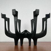 Danish metal candlestick in mid-century style by Gunnar Cyren for Dansk Designs Denmark, 1960s.