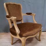 Brown Louis XV style armchair